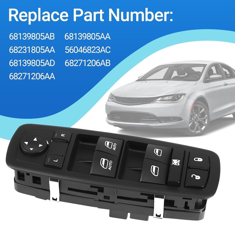 Front Driver Side Master Power Window Switch Fits for 2011-2020 Chrysler 300