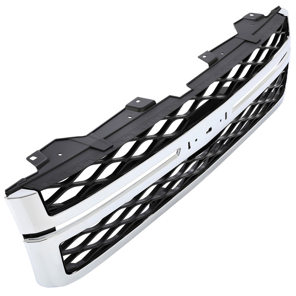 Grille Assembly For 2011-2014 Chevy Silverado 2500 HD /3500 HD Black Chrome
