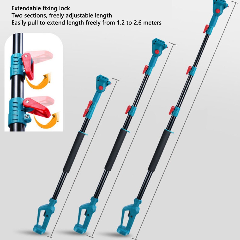 Adjustable Electric Pruning Shears Extension Pole For High Branches