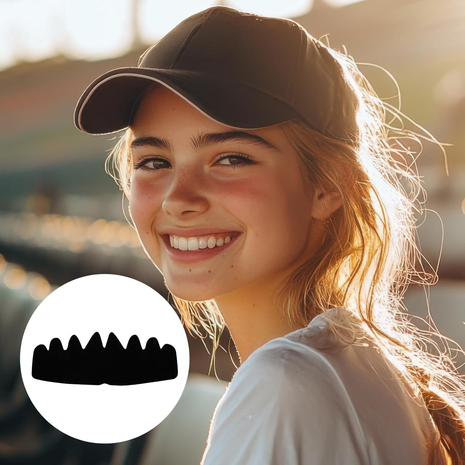 6 Pcs Black Baseball Cap Inserts Shapers,Flexible Washable Hat Shaper Insert...