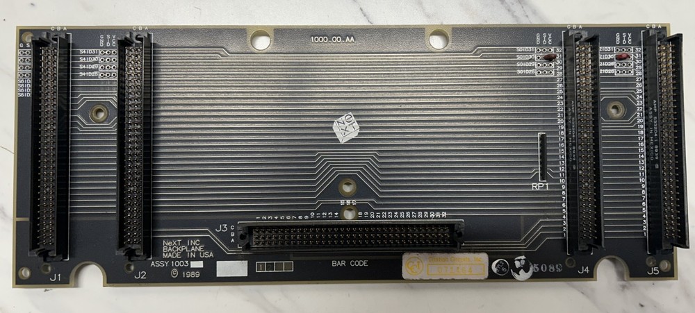 Next Cube Backplane Assembly 1003  Year 1989