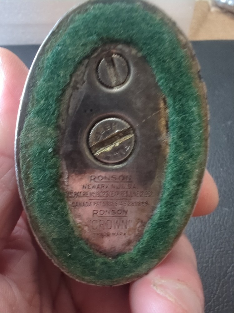 Vintage New Ronson Crown Table Lighter