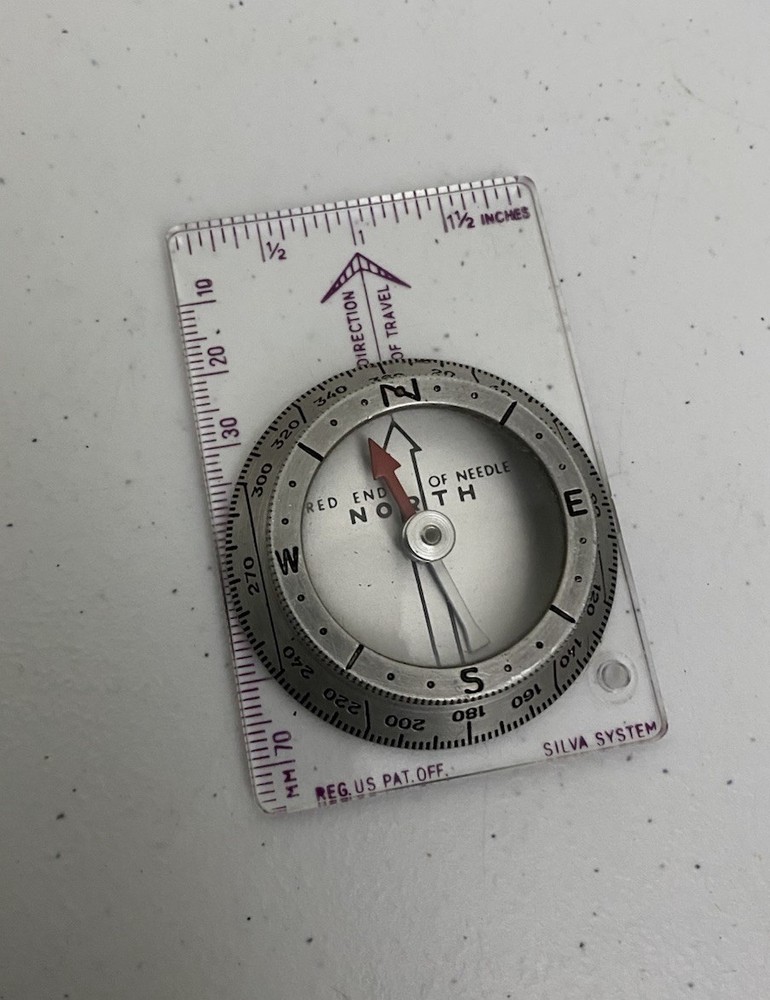 Vintage Silva System Compass with Ruler