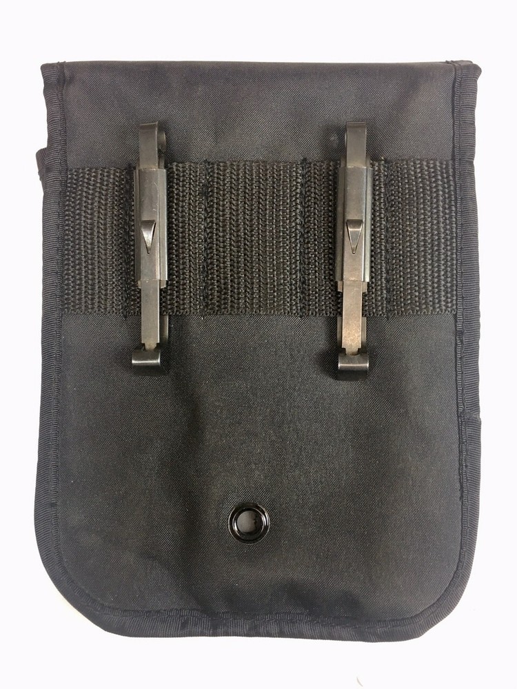 Black Rugged Pouch with Hook and Loop Closure
