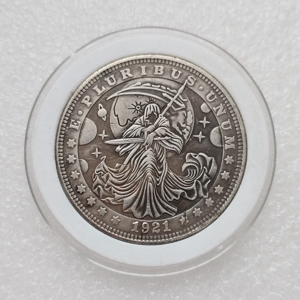38mm Archaizing Decorative HOBO Nickel ART  Morgan Eagle Back  #278