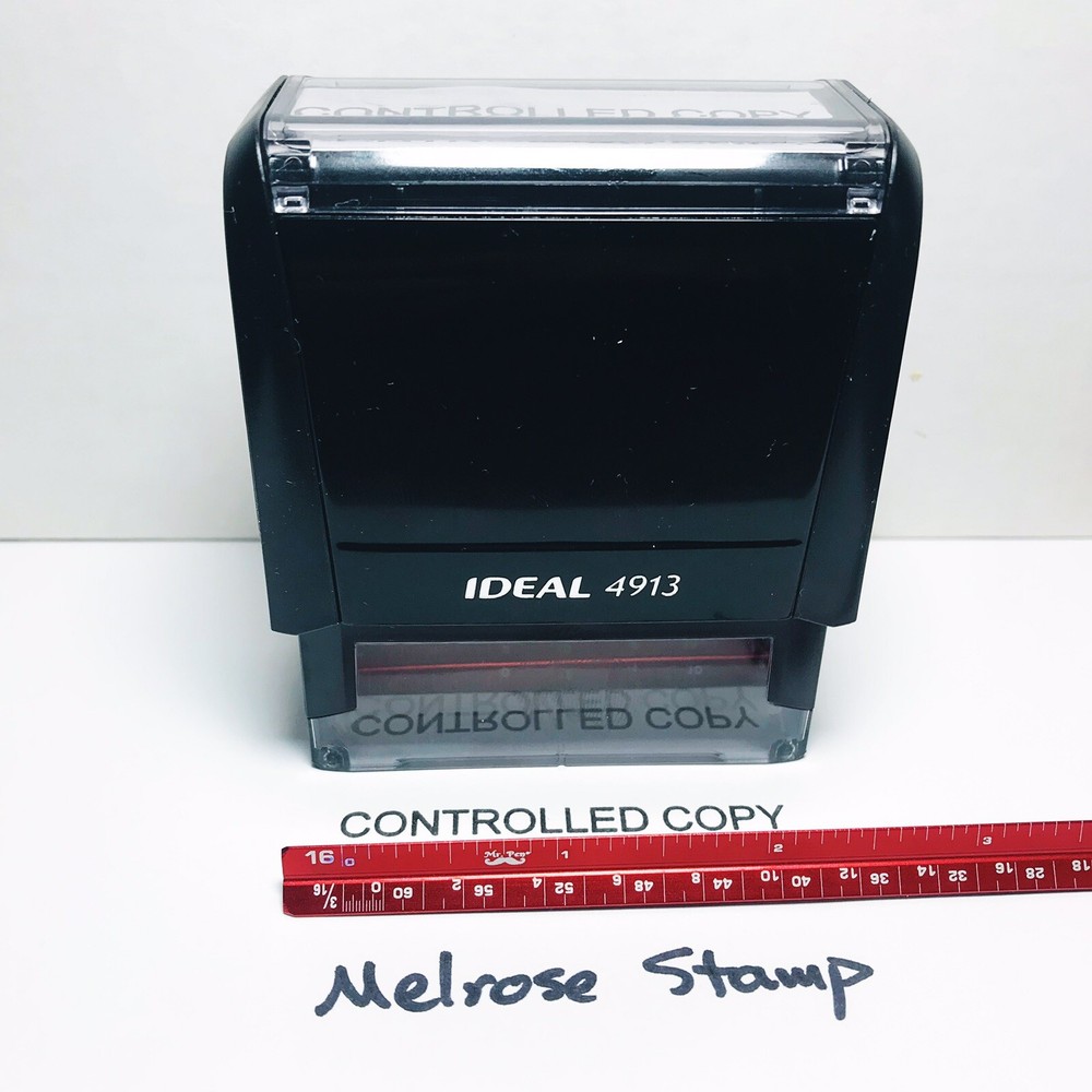 Controlled Copy Rubber Stamp Black Ink Self Inking Ideal 4913