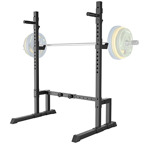 Barbell Rack Squat Stand Adjustable Bench Press Rack 550LBS Max Load Classic