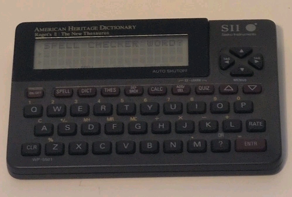 Seiko Instruments American Heritage Dictionary SII WP5501 Electronic Handheld