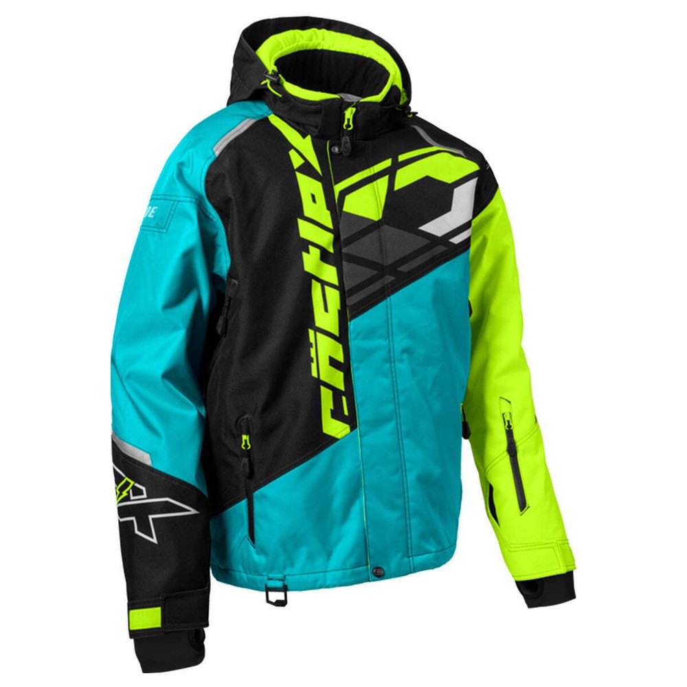 Castle X Code G4 Snowmobile Jacket - Turquoise/Hi-Vis/Black