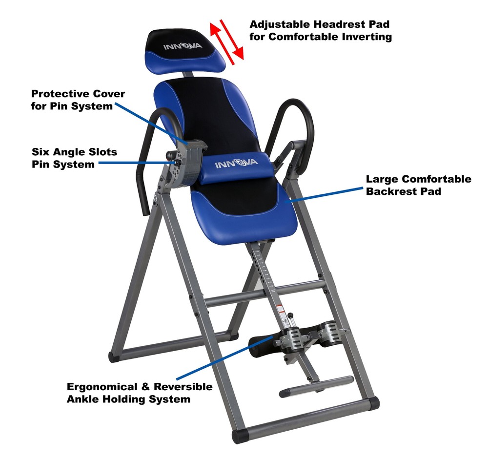 Heavy Duty Inversion Table True Balance Gravity System Therapy Pain Back Relief