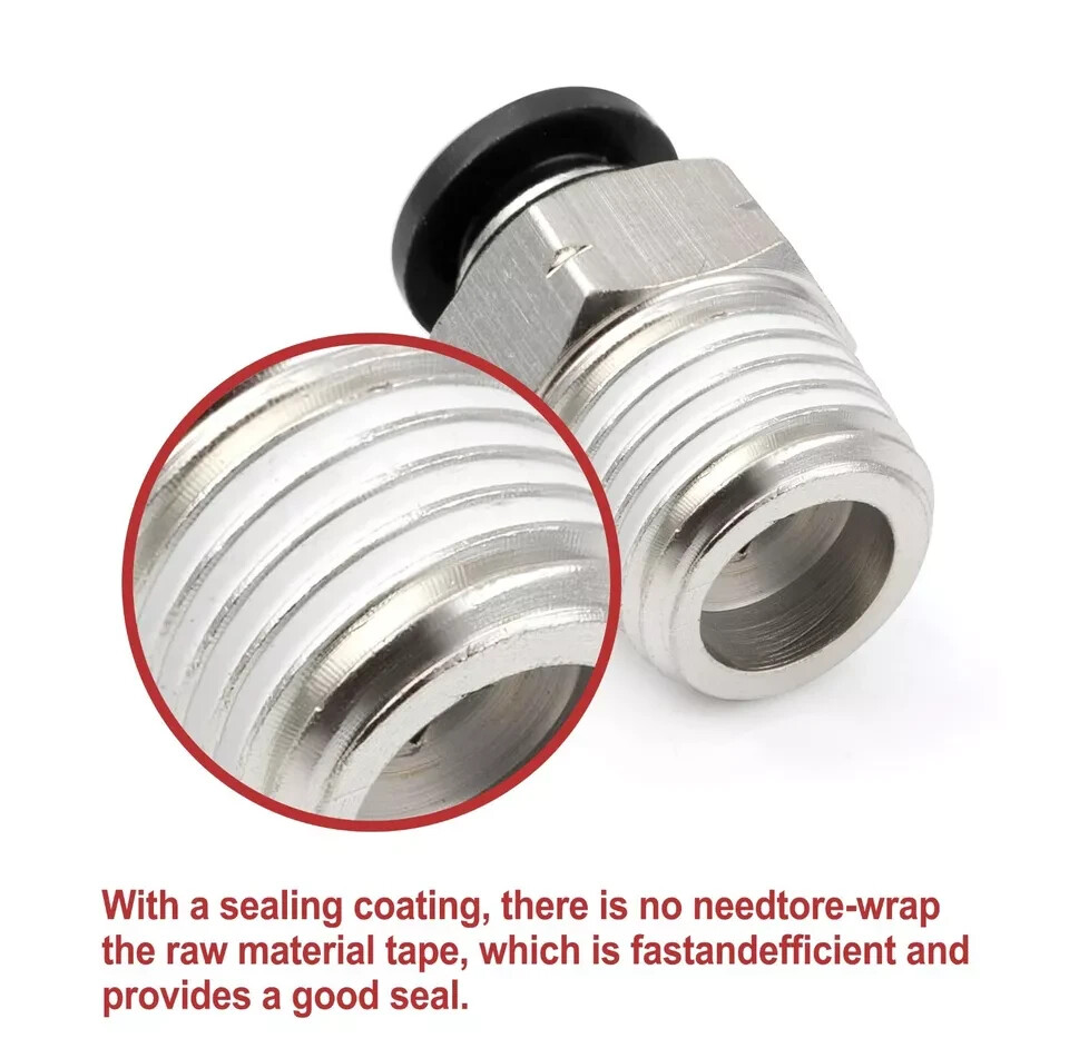 10 Pieces pneumatic 1/4" Tube x 3/8" NPT Male Connector Push to Connect fitting