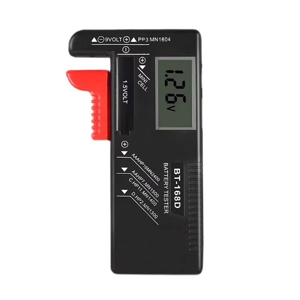 Universal Digital LCD Battery Checker Volt Tester Cell AA AAA C D 9V Button