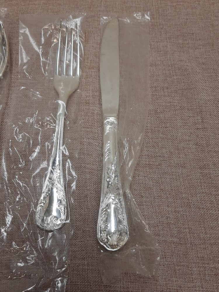 Stainless 4-Piece Place Flatware Setting Marly Pattern NEW SEALED
