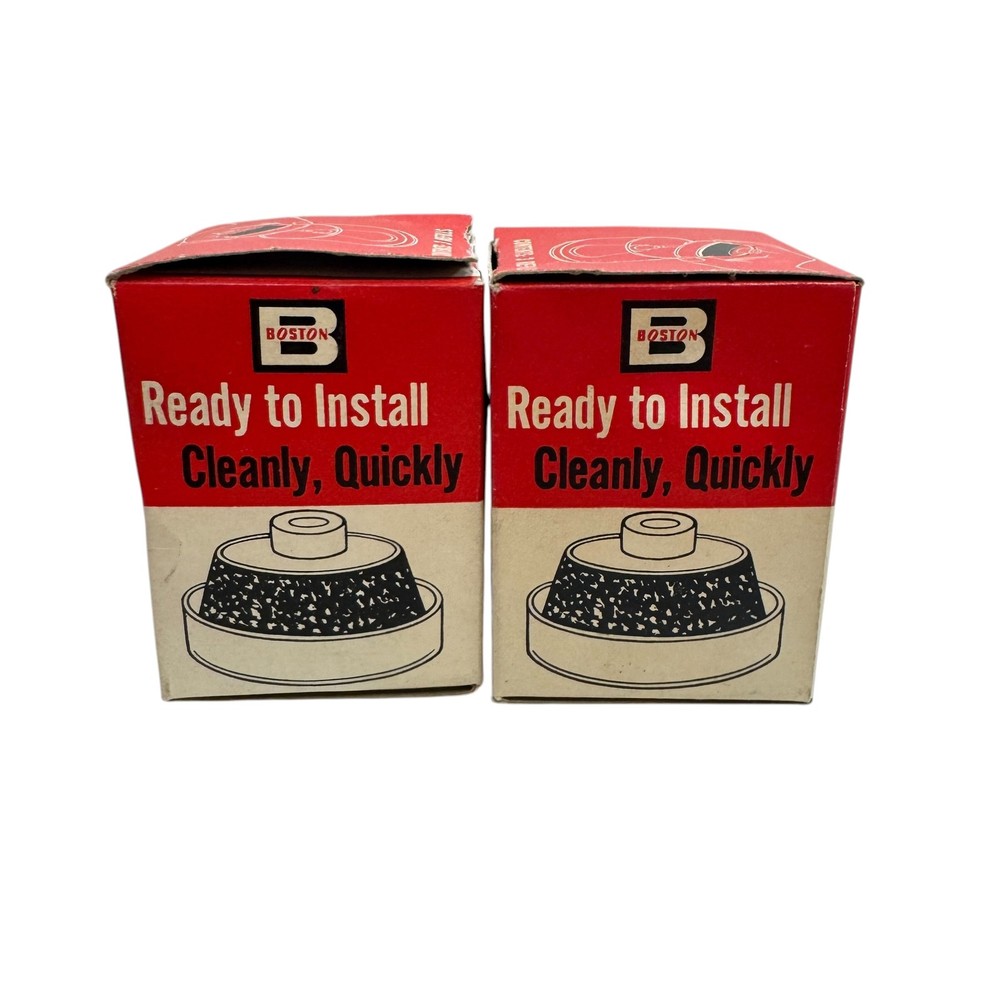 2 Vintage Boston Lead Pointer Abrasive Refill Cups Boxes - Each w/ 3 Refills
