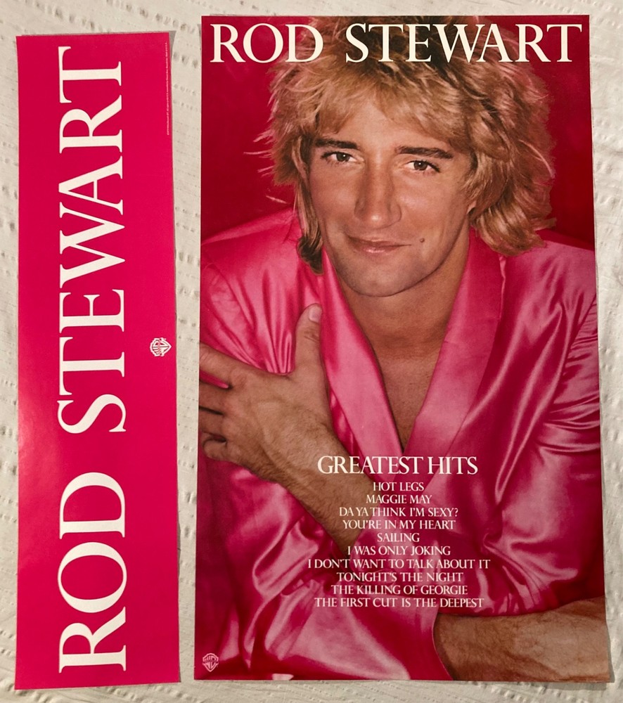 Rod Stewart 1979 Promo Poster Pair Greatest Hits F