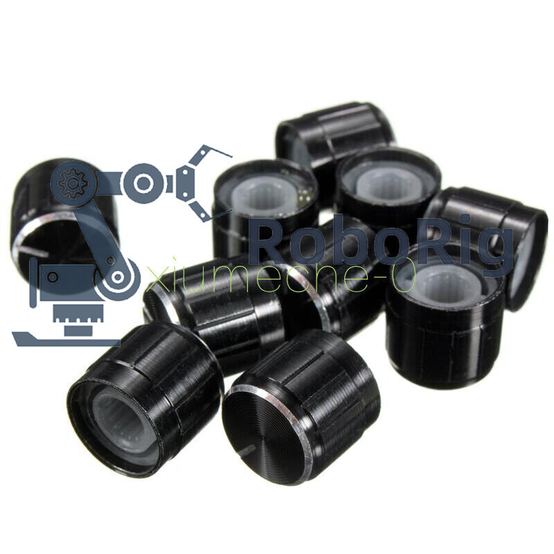 10X Volume Control Rotary Knobs For 6mm Dia Potentiometer Durable