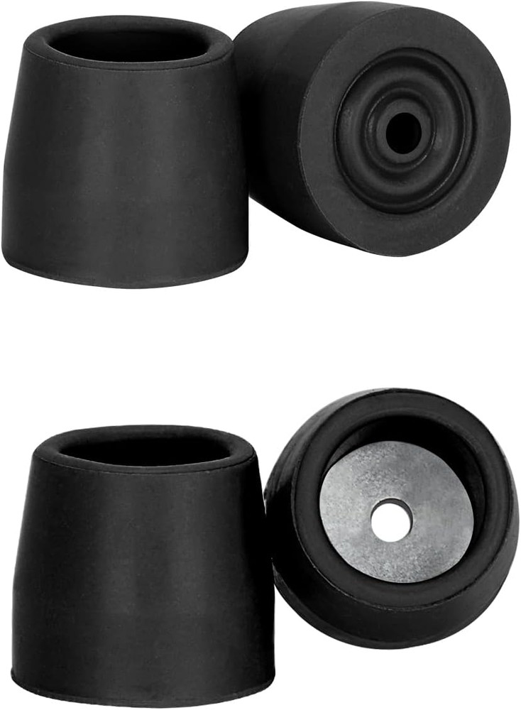 Walker Tips (4-Pack), 1 1/8'' Heavy Duty Rubber Replacement Tips for Walker, Com