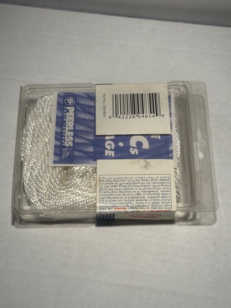 Peerless Chain Sash & Awning Cords 50ft #6 (3/16") Solid Braid, White