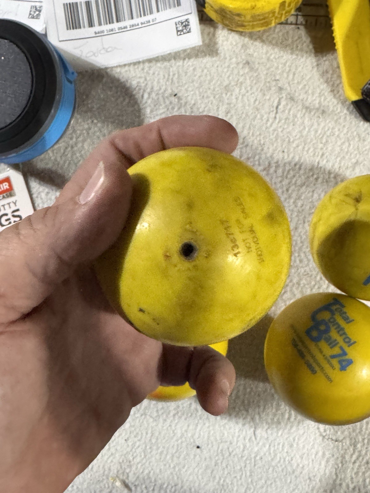 Total Control Balls TCB-74 Limited Flight Weighted Training Ball -- Lot of 4