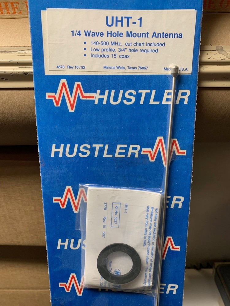 1/4 Wave Hold Mount Antenna UHT-1 HUSTLER
