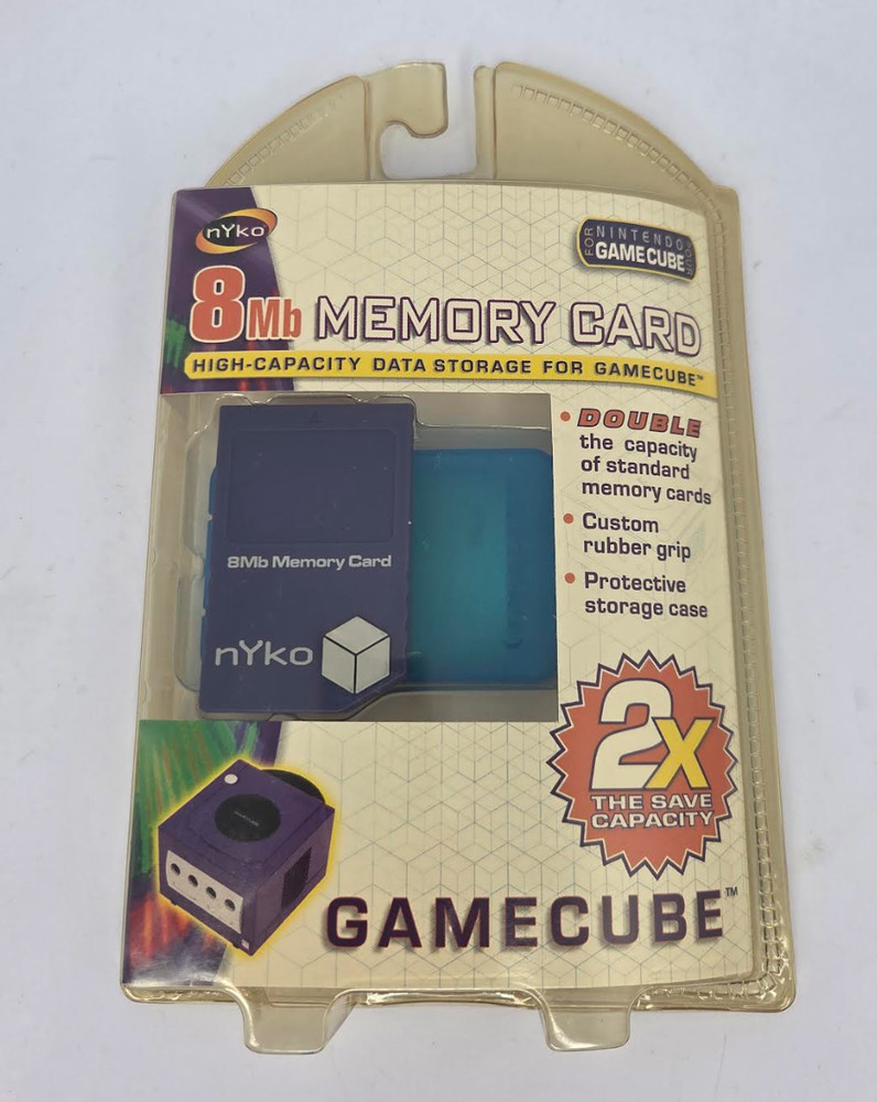 Nyko GameCube 8MB Memory Card 2X Save Capacity NEW Sealed