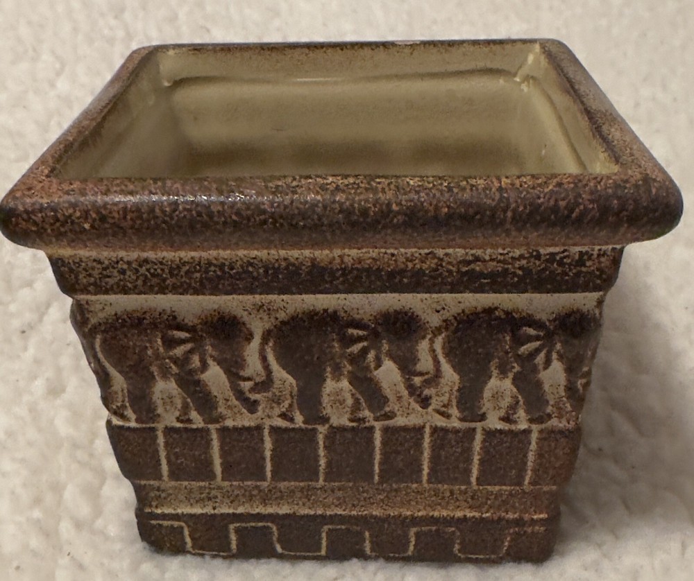 Square Candle Container featuring Safari Elephant -