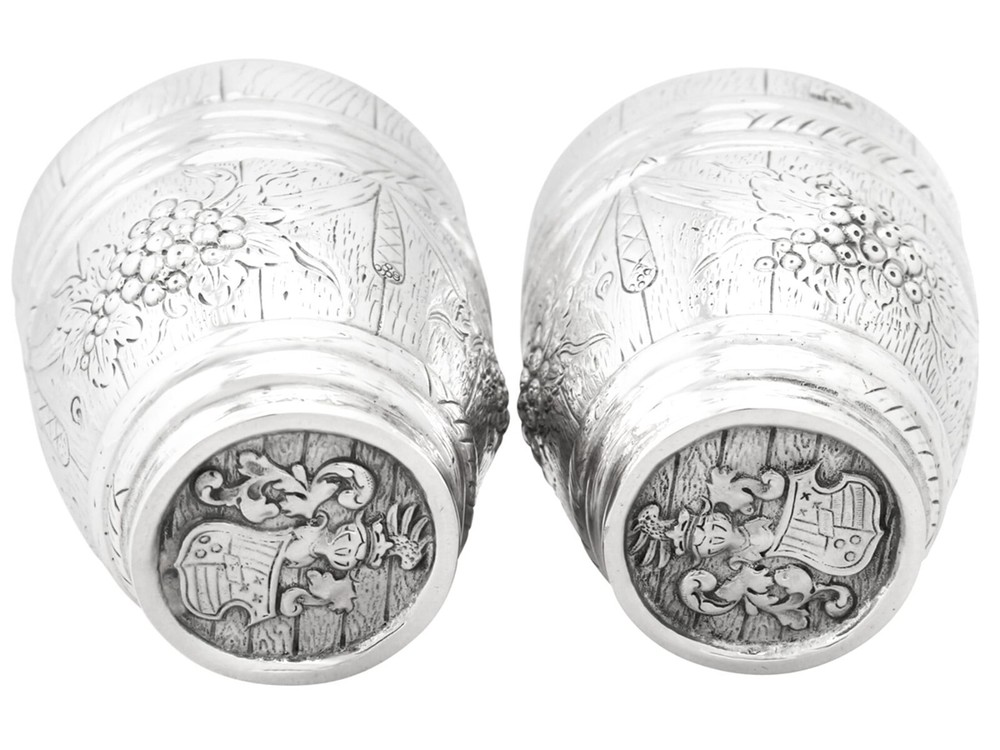 Antique German Silver Beakers Circa 1900 218g