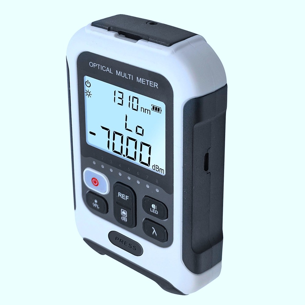 Optical Fiber Power Meter White Fiber Optic Tester For Communication Engineering