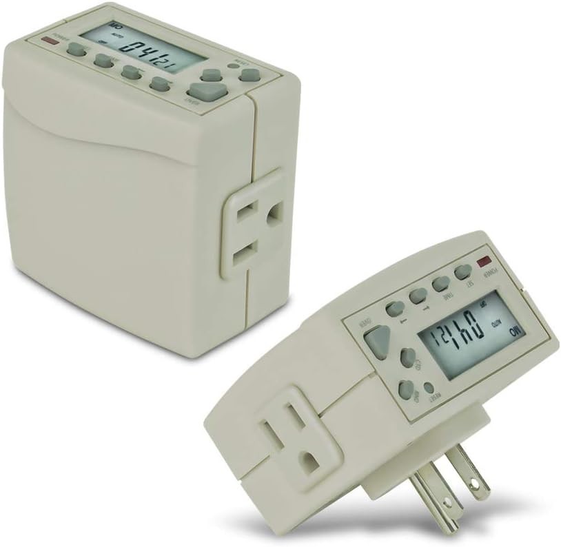 Westek 1-Outlet Indoor Weekly Digital Timer White TE05WMB Programmable New