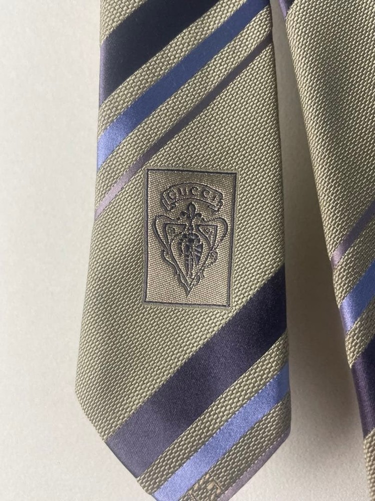 GUCCI striped silk tie