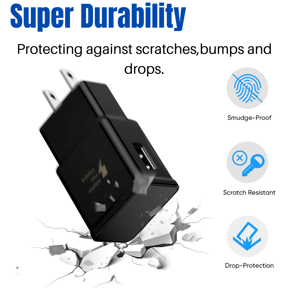 USB Fast Charger Wall Power Adapter 10Ft Long Type C Cable For Samsung Android