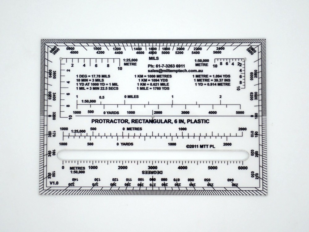 6IN Rectangular Protractor