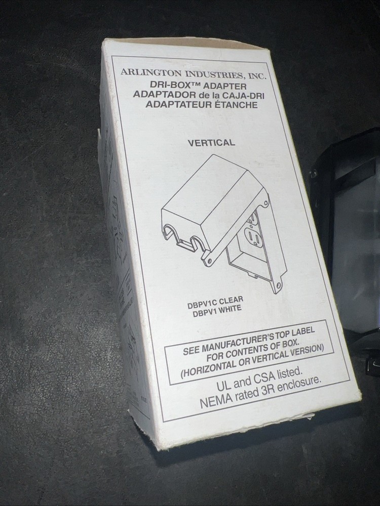 Arlington DBPV1C Dri-Box Clear Vertical Mount