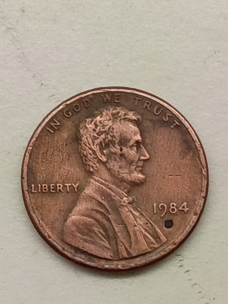 1984 Missing D Mint Mark Error One Cent Coin Penny