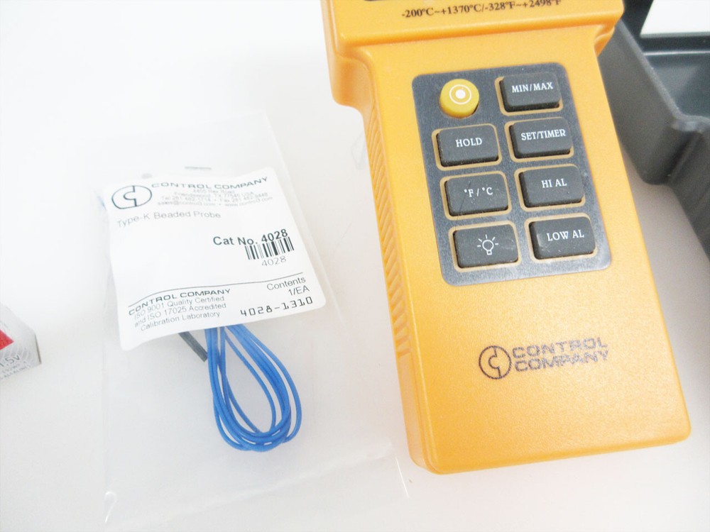 CONTROL COMPANY 4015 TOTAL-RANGE TRACEABLE THERMOMETER & 4028 PROBE
