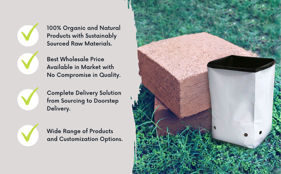 Best Coco Peat-Premium Coir Pith 10 Brick Pack,650g/1.4 Lbs,Lowest EC & Ph Value