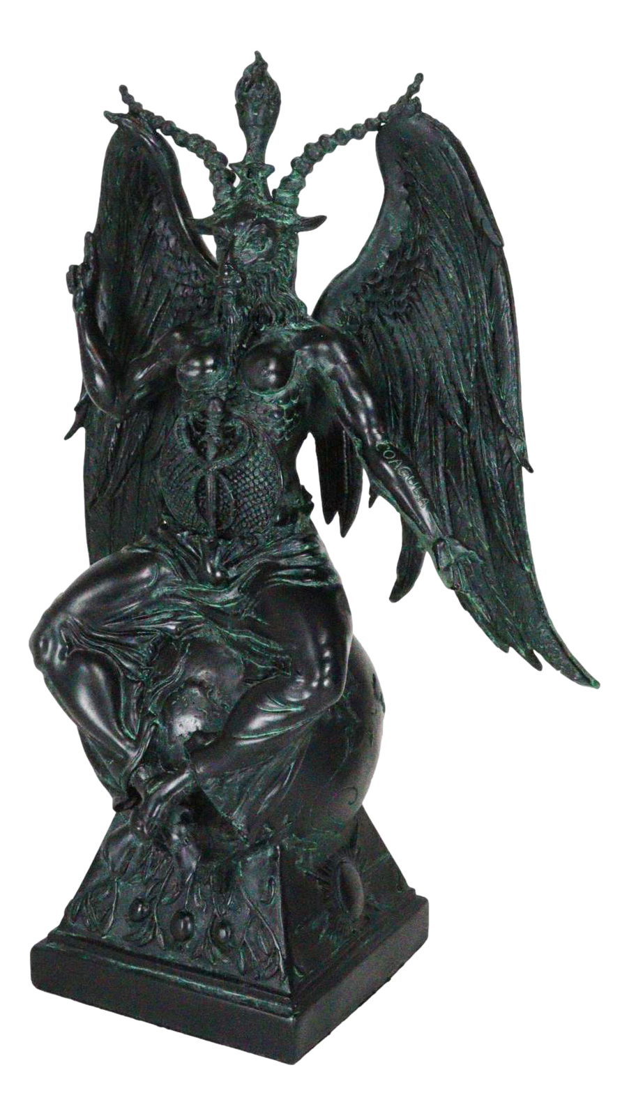 Ebros 15"H Church of Satan Baphomet Sabbatic Goat Idol Satanic Occultic Statue