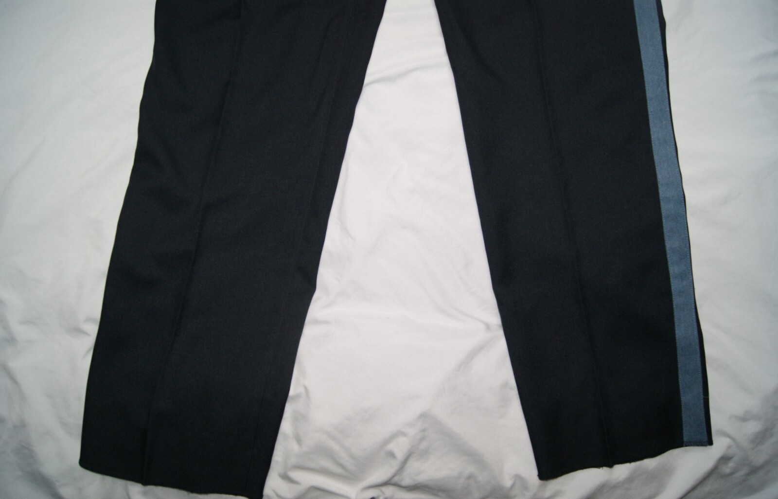 uniform group pants mens 40 R unhemmed dark navy blue w/ blue stripe new