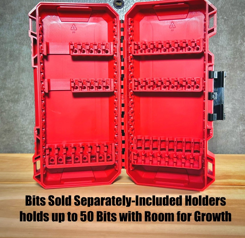 New Milwaukee Shockwave Bit Storage EMPTY Case Packout Compatible Bit Holders