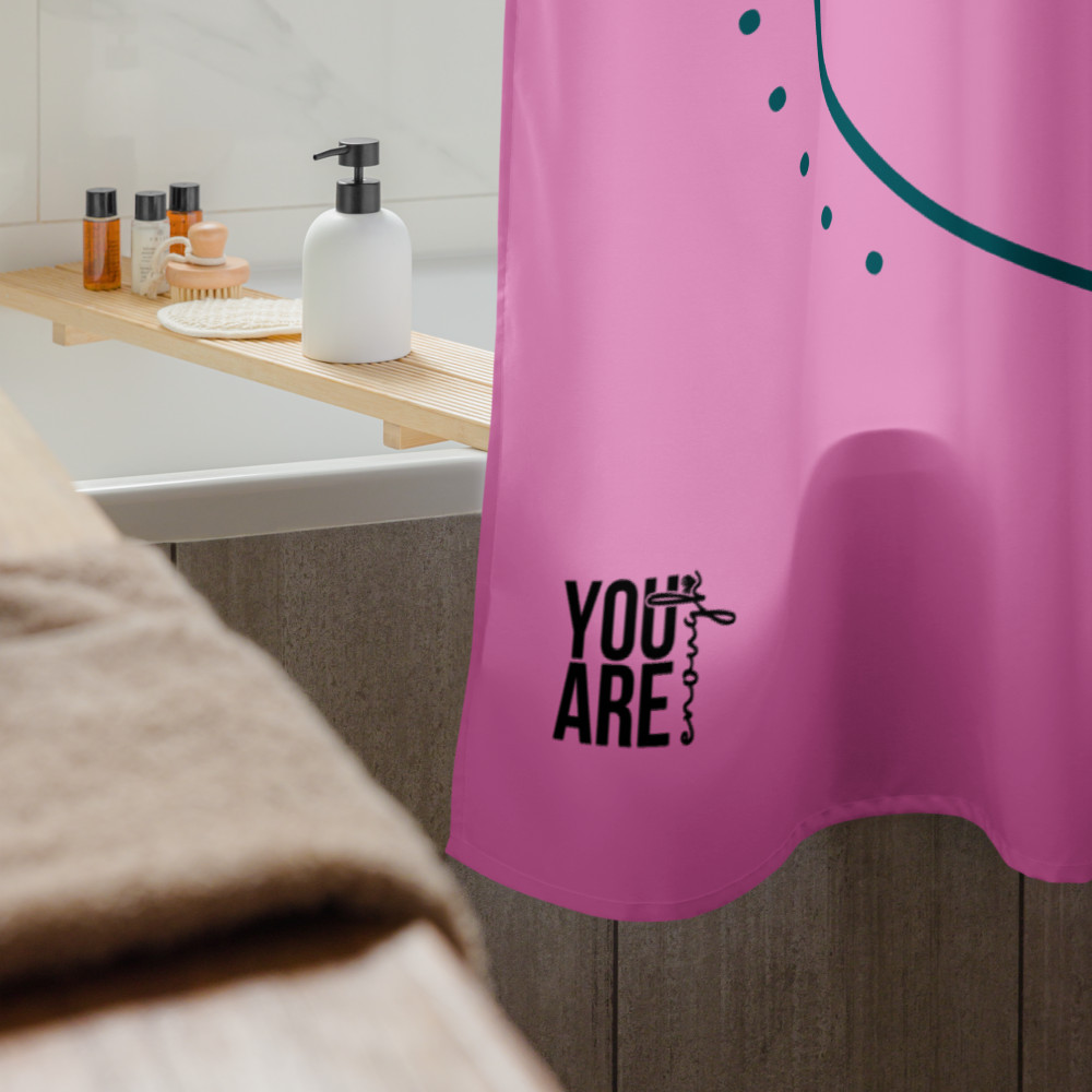You Are Enough Pink Curtain