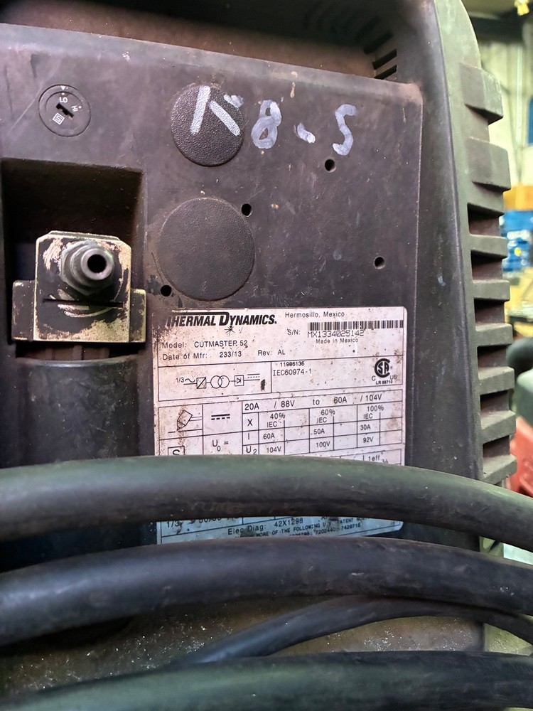 USED THERMAL DYNAMICS CUTMASTER 52 PLASMA CUTTER