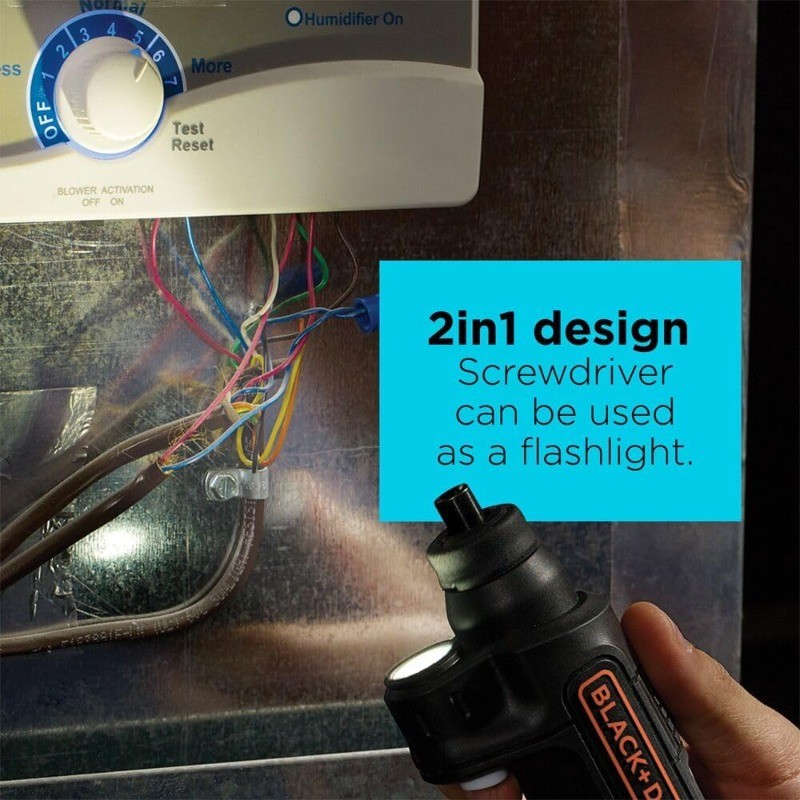 BLACK+DECKER BDCSFL20C 4V MAX Cordless Screwdriver LED