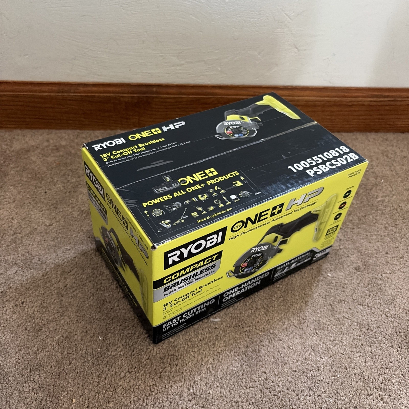 Ryobi PSBCS02B 18V Brushless Cut-Off Tool Compact Series Tool Only NEW OEM