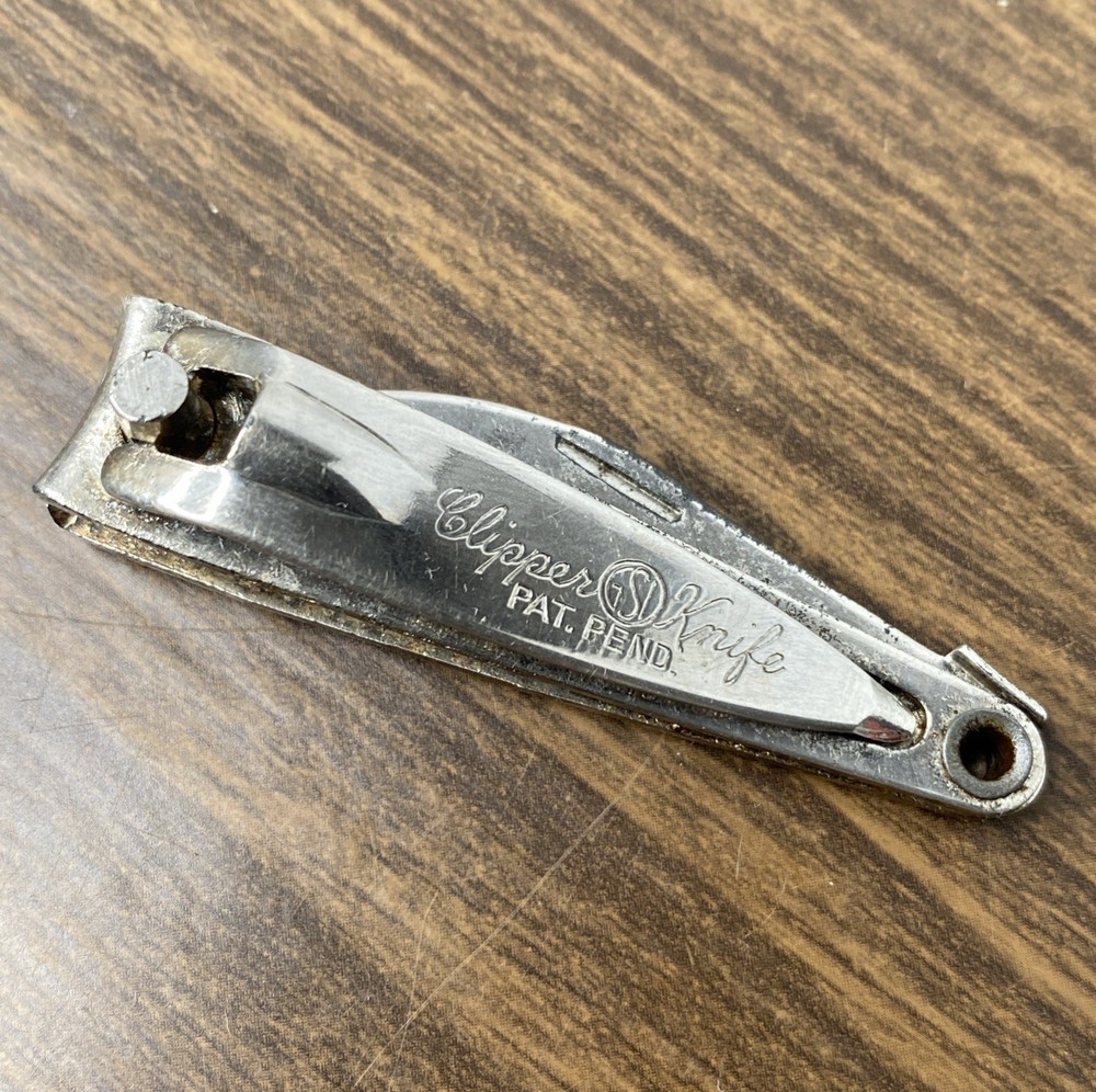 Vintage GSI Clipper Knife USA Pat Pend Multi Function Nail Clippers Tool