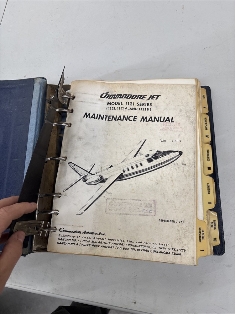 Commodore Jet 1121 Series Maintenance Manual Original