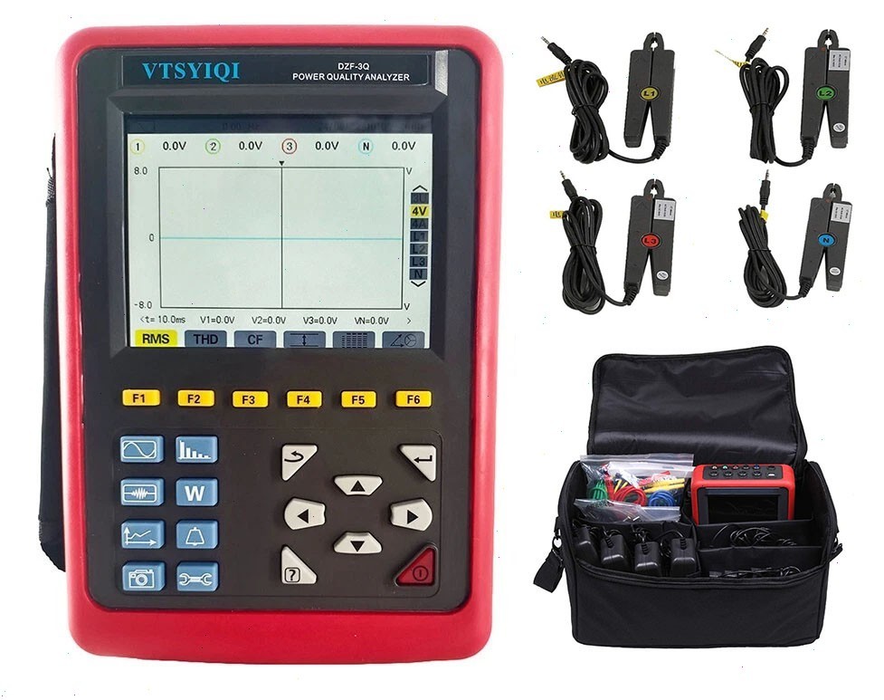 3 Phase Power Quality Analyzer with Current 10mA~10A Transient Record 150 Groups