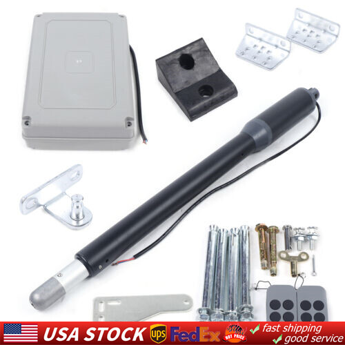 Automatic Gate Opener Kit Single Swing Gate Operator 325lbs w/ Remote Control