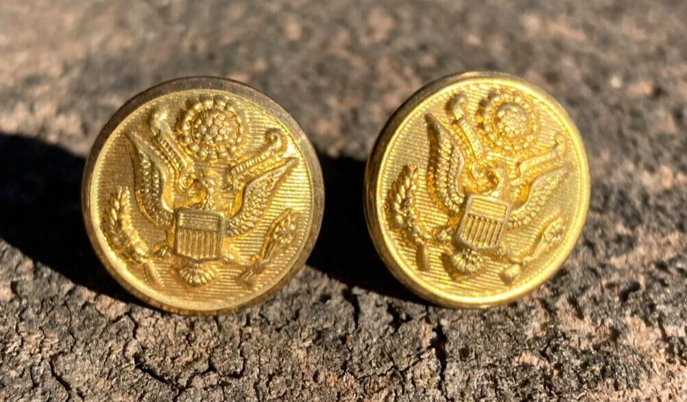 WW2 US Army Military Dress Cap Hat Studs Buttons Screws Brads Pins