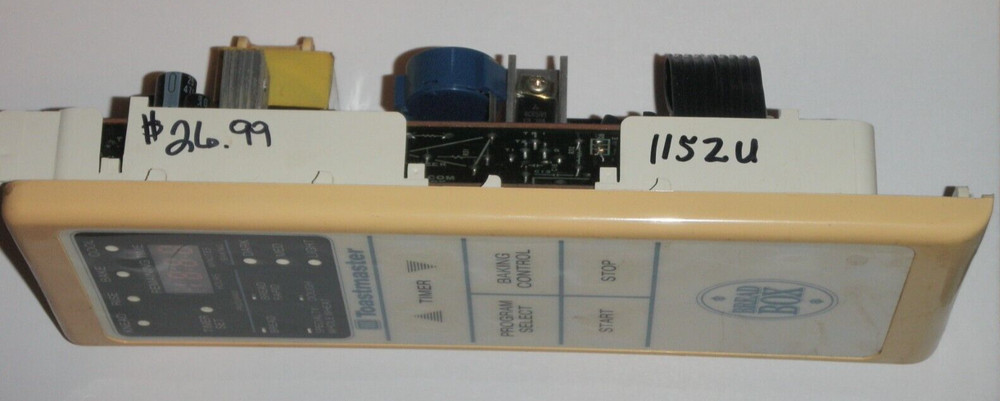 Control Panel with PCB for Toastmaster Bread Box Breadmaker Model 1152U (#33)