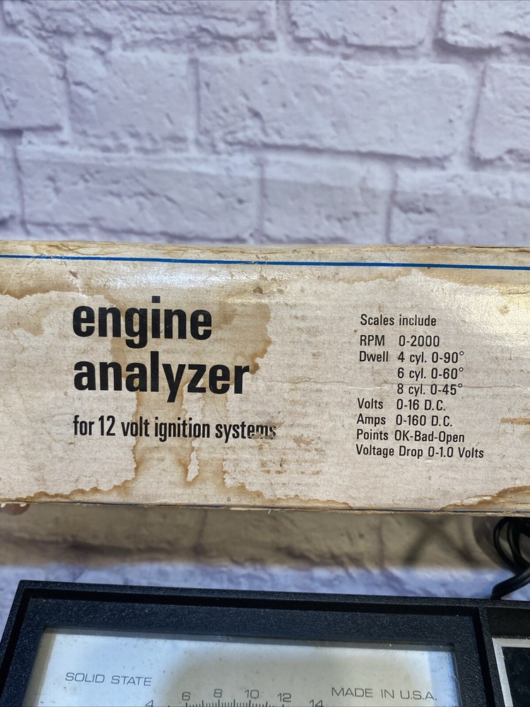 Vintage Sears Engine Analyzer Model 161-2161 - Untested Automobilia